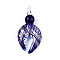 Handmade Silver Foil Lampwork Big Pendants, with Gold Sand, Crab Legs, Dark Blue, 58~60x27~30x12~13mm, Hole: 6.5~7x6~6.5mm