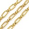 Ion Plating(IP) Handmade 304 Stainless Steel Oval Link Chains, Unwelded, with Spool, Golden, 7.5~12.5x4~6x1.5~4mm