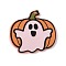 Opaque Acrylic Pendants, Hallowen Themes, Pumpkin, 34.5x36x2mm, Hole: 1.6mm