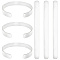 304 Stainless Steel Bars, Oval Rectangle, for Making Bracelet Core, Stainless Steel Color, 170x15x1mm