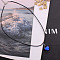 Luminous Zinc Alloy & Glass Flat Round with Constellation Pendant Black Korean Waxed Cord Necklaces, Platinum, Taurus, 17.72 inch(45cm)
