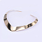 304 Stainless Steel Choker Necklaces, Rigid Necklaces, Real 18K Gold Plated, 4.72 inchx5.04 inch(12x12.8cm)