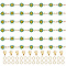 DIY Flower Brass Enamel Link Chains Bracelets/Necklaces Making Finding Kits, Golden, 13x7.5x2.5mm