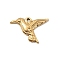 304 Stainless Steel Pendants, Bird Charm, Real 18K Gold Plated, 19x26x2.5mm, Hole: 2mm