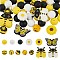 55Pcs 13 Styles Silicone Beads, Mixed Shapes, 15~30mm, Hole: 2mm