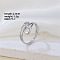Fashionable Brass Paperclip Cuff Ring, Elegant Geometric Accessory for Women, Platinum