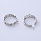 Stainless Steel Triple Hoop Earrings, Silver