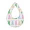 Printed Transparent Acrylic Pendants, Teardrop with Rabbit, 49.5x32x1.5mm, Hole: 1.6mm