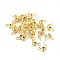 Iron Bead Tips, Calotte Ends, Clamshell Knot Cover, Nickel Free, Golden, 8x4mm, Hole: 1mm, Inner Diameter: 4mm