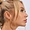 Classic Stainless Steel Hoop Earrings, Golden, 35x35mm
