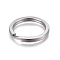 Tarnish Resistant 304 Stainless Steel Split Key Ring Clasps, For Keychain Making, Stainless Steel Color, 25x2.7mm, Inner Diameter: 20mm