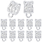160Pcs Tibetan Style Alloy Tube Bails, Loop Bails, Cadmium Free & Lead Free, Silver, 11.5x6x8mm, Hole: 2mm, Inner Diameter: 4.3x4.4mm