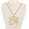 Alloy Pendant Necklaces for Women, Golden, Eye of Ra, 15.75~17.72 inch(40~45cm)