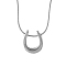 Non-Tarnish Stainless Steel Teardrop Pendant Necklaces, Finger Rings Holder Necklace, Stainless Steel Color, 15.75 inch(40cm)