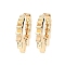Brass Hoop Earrings, Sun, Light Gold, 16.5x16x2mm