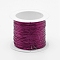 Metallic Cord, Metallic String, Jewelry Thread, Gift Packing Cord, for Wrapping, Hair Braiding and Craft Making, Purple, 0.5mm, 20m/roll