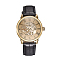 Alloy Watch Head Mechanical Watches, with PU Learther Cord Watch Band, Antique Bronze, 254x20mm, Watch Head: 48x45x13mm, Watch Face: 35mm