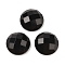 Natural Obsidian Cabochons, Half Round/Dome, Faceted, 16x5.5~6mm