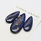 Assembled Synthetic Dyed Gemstone and Bronzite Pendant Sets, teardrop, Marine Blue, 35~50x15~20x6~7mm, Hole: 1.5mm