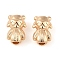 Brass Beads, Cadmium Free & Nickel Free & Lead Free, Child, Real 18K Gold Plated, 12.8x8x6.5mm, Hole: 3mm and 2.8mm