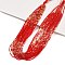 Transparent Gradient Color Glass Beads Strands, Segmented Multi-color Beads, Faceted Round, Red, 2mm, Hole: 0.5mm, about 160~178pcs/strand, 13.58 ~14.17 inch(34.5~36cm)