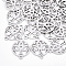 Tarnish Resistant 201 Stainless Steel Links connectors, Laser Cut Links, Flat Round, Stainless Steel Color, 19x15x1mm, Hole: 1.8mm
