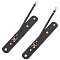 US 2Pcs Multifunctional PU Leaterh Glove Strap, with Clasps, Black, 240x38x2mm