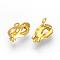 Iron Clip-on Earring Findings, Golden, 12x6x10mm, Hole: 1.5mm