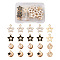 40Pcs 4 Styles Alloy Enamel Pendants, Light Gold, Mixed Color, 10pcs/style