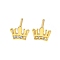 Rack Plating Crown Brass Micro Pave Clear Cubic Zirconia Stud Earrings, Cadmium Free & Lead Free, Long-Lasting Plated, Real 18K Gold Plated, 5x7mm