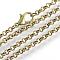 Iron Rolo Chains Necklace Making, with Lobster Clasps, Soldered, Antique Bronze, 17.7 inch(45cm)
