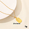 Vintage Stainless Steel Rectangle Sun Pendant Necklaces, Elegant DIY Jewelry Accessory, Real 18K Gold Plated, 15.75 inch(40cm)