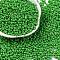 8/0 Baking Paint Glass Seed Beads, Round Hole, Teardrop, Lime Green, 3x2mm, Hole: 1mm, about 416pcs/10g