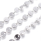 Tarnish Resistant 304 Stainless Steel Link Chains, Flat Sequin Chains, Soldered, with Spool, Flat Round, Stainless Steel Color, 6x0.5mm, about 32.8 Feet(10m)/roll