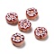 Handmade Lampwork Enamel Beads Strands, Hand Drawn Beads, Donut, Chocolate, 15.5x7~8.5mm, Hole: 1.5mm, about 25pcs/strand, 14.5inch
