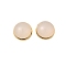 Silicone Ear Nuts, with Brass Findings, Half Round, Golden, 6x4mm, Hole: 0.5mm