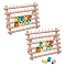 60 Spools Solid Wood Sewing Embroidery Thread Stand Holder Rack, BurlyWood, 32x40cm