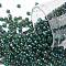 TOHO Round Seed Beads, Japanese Seed Beads, (384) Inside Color Green/Green, 8/0, 3mm, Hole: 1mm, about 222pcs/10g