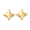 Brass Beads, Rhombus, Nickel Free, Real 18K Gold Plated, 9.5x9.5x3mm, Hole: 1.2mm