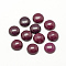 Natural White Jade Cabochons, Dyed, Half Round/Dome, Medium Violet Red, 12x5mm