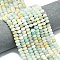 Natural Flower Amazonite Beads Strands, Frosted, Rondelle, 8x5mm, Hole: 1.4mm, about 73~75pcs/strand, 14.96''~15.16''(38~38.5cm)