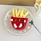 Cute Cartoon Fast Food Theme Plush Wallets for Children, with Key Rings, French Fries, 11cm