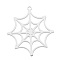 Non-Tarnish 201 Stainless Steel Pendants, Laser Cut, Spider Web, Stainless Steel Color, 32x30x1mm, Hole: 1.6mm