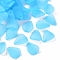 Transparent Frosted Acrylic Pendants, Petaline, Deep Sky Blue, 17x14x2.5mm, Hole: 1.8mm, about 2330pcs/500g