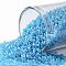 TOHO Round Seed Beads, Japanese Seed Beads, (163BF) Transparent AB Frost Dark Aquamarine, 15/0, 1.5mm, Hole: 0.7mm, about 3000pcs/bottle, 10g/bottle