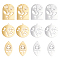 12Pcs 6 Style 201 Stainless Steel Pendants, Laser Cut, Horse Eye & Rectangle & Flat Round, Golden & Stainless Steel Color, 2pcs/style