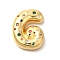 Brass Cubic Zirconia Pendants, Cadmium Free & Nickel Free & Lead Free, Letter A~Z Charms, Real 18K Gold Plated, Letter G, 29.5x24x7mm, Hole: 5x2.5mm