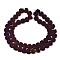 Electroplated Natural Lava Rock Beads Strands, Heart, Purple Plated, 6x6.5x2.5mm, Hole: 1mm, about 74pcs/strand, 15.75''~16.14''(40~41cm)