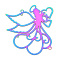 201 Stainless Steel Angel Chandelier Component Links, Rainbow Color, 57x55x0.3mm, Hole: 1~1.8mm