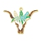 Alloy Enamel Pendants, Golden, Cattle Head with Flower Charm, Camel, 34x42x3mm, Hole: 2mm, 10pcs/set